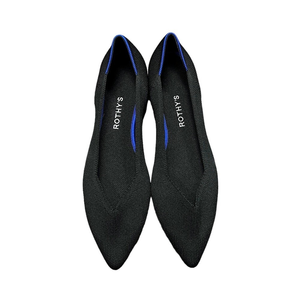 Rothy's The‎ Point Black Solid Flat Slip On Shoes… - image 2
